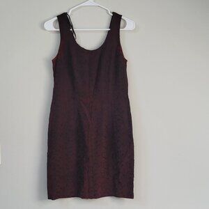 Dawn Joy Fashions Mini Maroon Embroidered Dress Size S